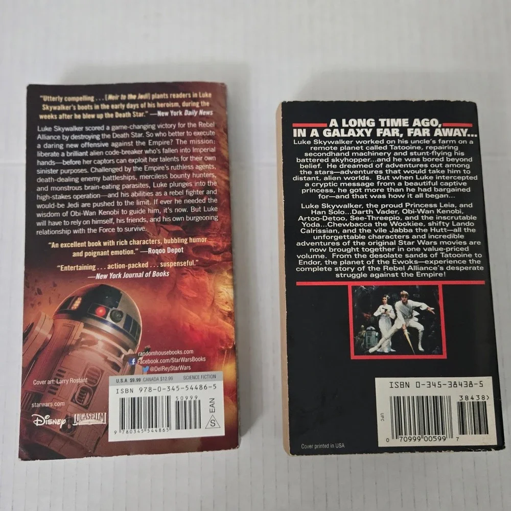 Star Wars Paperback Lot 2 Heir to the Jedi Kevin Hearne Original Trilogy 1993